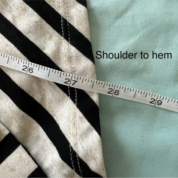 Love Scarlett Oatmeal & Black Striped Asymmetrical T-shirt - Picture 8 of 8